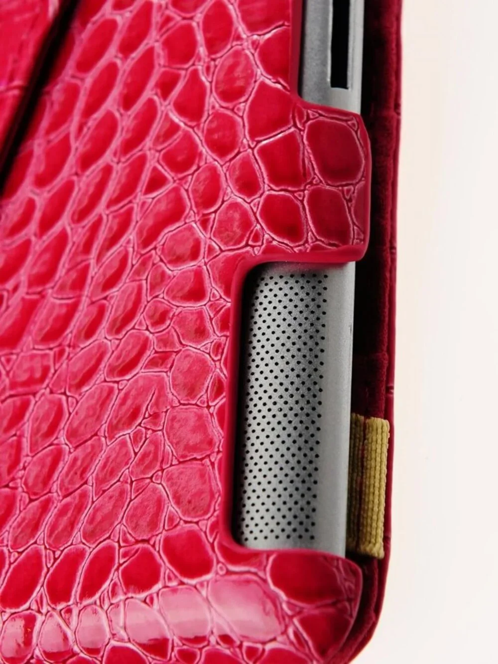360 Degrees Rotating Stand (Pink Crocodile) Leather Cover Case for Apple iPad 2